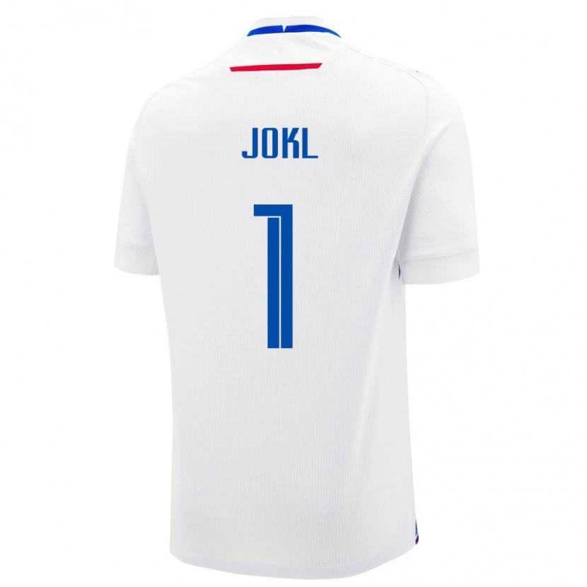 Danxen Kvinder Slovakiet Jakub Jokl #1 Hvid Udebane Spillertrøjer 24-26 Trøje T-Shirt