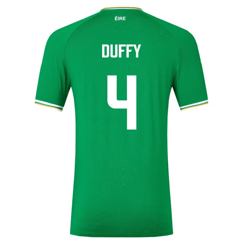 Danxen Børn Irland Shane Duffy #4 Grøn Hjemmebane Spillertrøjer 24-26 Trøje T-Shirt