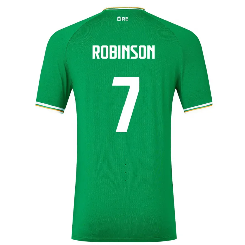 Danxen Børn Irland Callum Robinson #7 Grøn Hjemmebane Spillertrøjer 24-26 Trøje T-Shirt