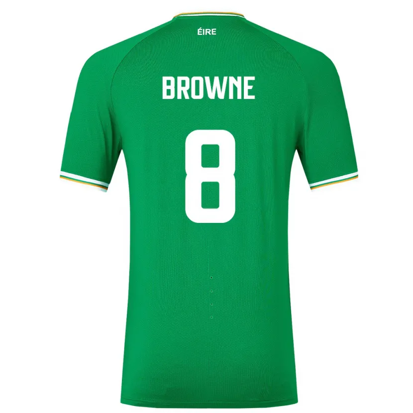 Danxen Børn Irland Alan Browne #8 Grøn Hjemmebane Spillertrøjer 24-26 Trøje T-Shirt