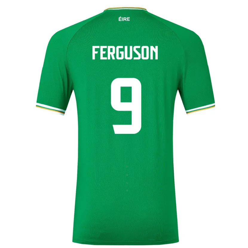 Danxen Børn Irland Evan Ferguson #9 Grøn Hjemmebane Spillertrøjer 24-26 Trøje T-Shirt