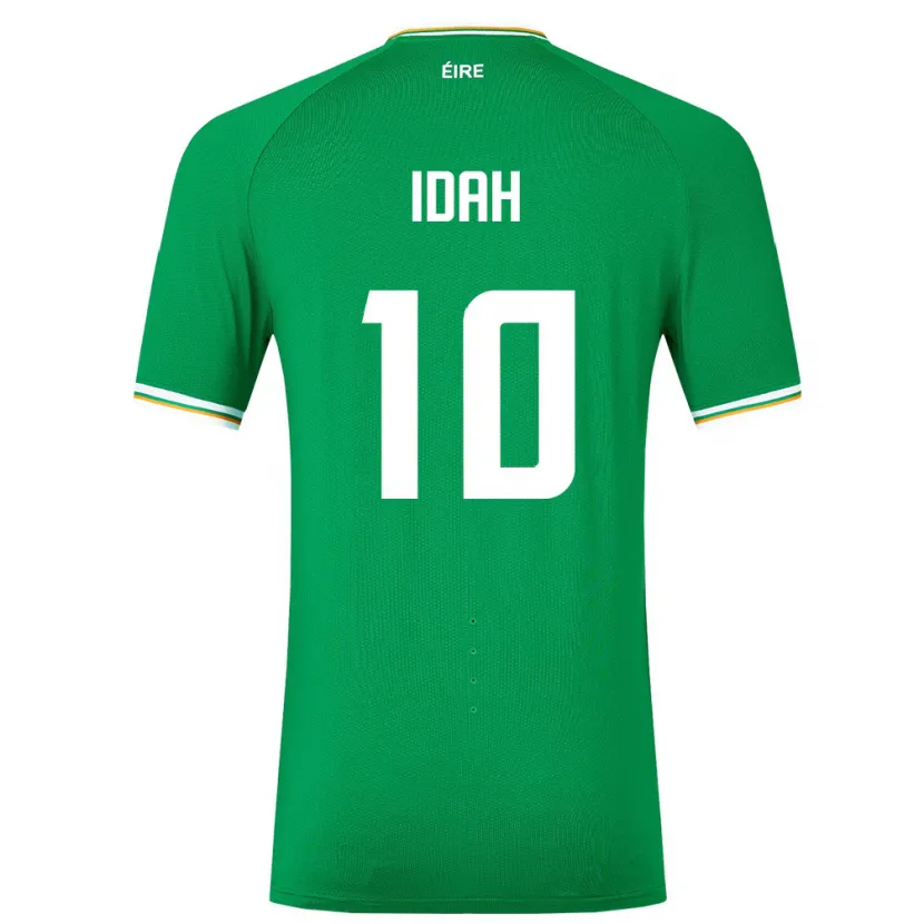 Danxen Børn Irland Adam Idah #10 Grøn Hjemmebane Spillertrøjer 24-26 Trøje T-Shirt