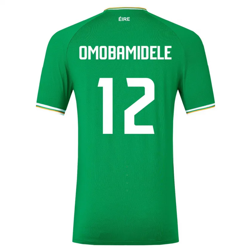 Danxen Børn Irland Andrew Omobamidele #12 Grøn Hjemmebane Spillertrøjer 24-26 Trøje T-Shirt