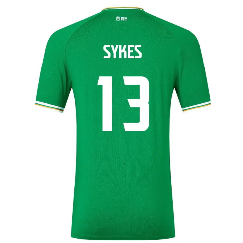 Danxen Børn Irland Mark Sykes #13 Grøn Hjemmebane Spillertrøjer 24-26 Trøje T-Shirt