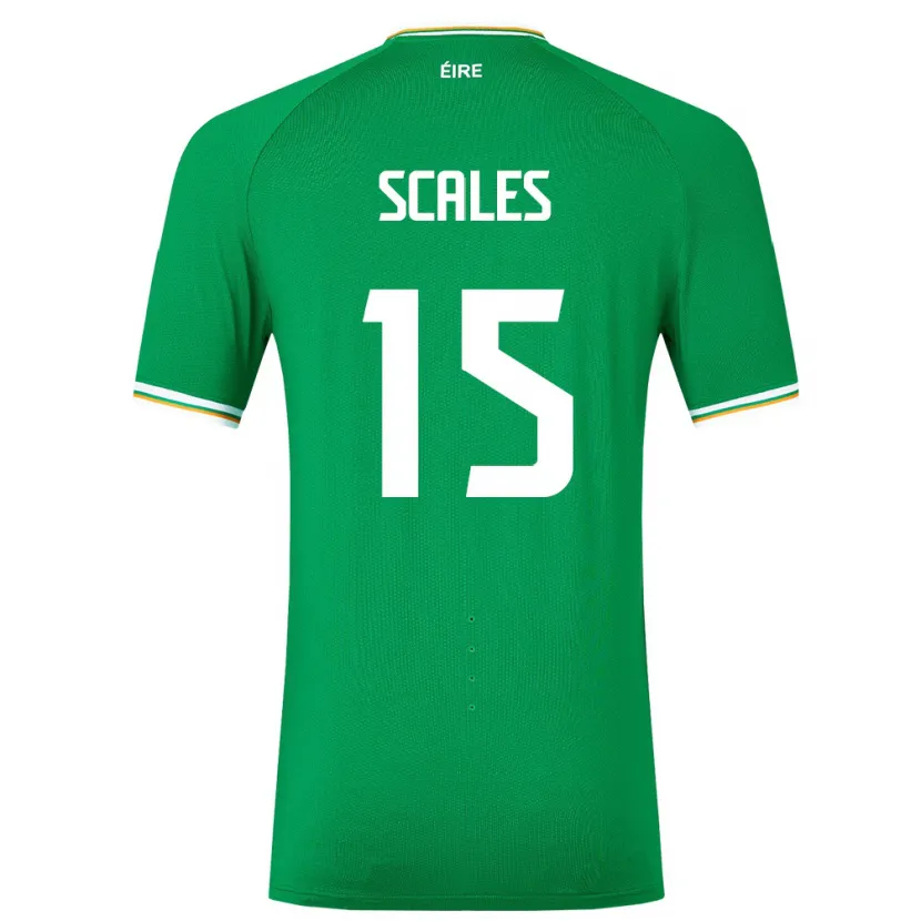 Danxen Børn Irland Liam Scales #15 Grøn Hjemmebane Spillertrøjer 24-26 Trøje T-Shirt