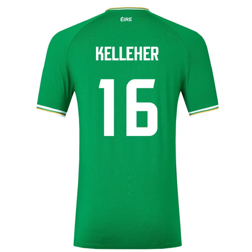 Danxen Børn Irland Caoimhín Kelleher #16 Grøn Hjemmebane Spillertrøjer 24-26 Trøje T-Shirt