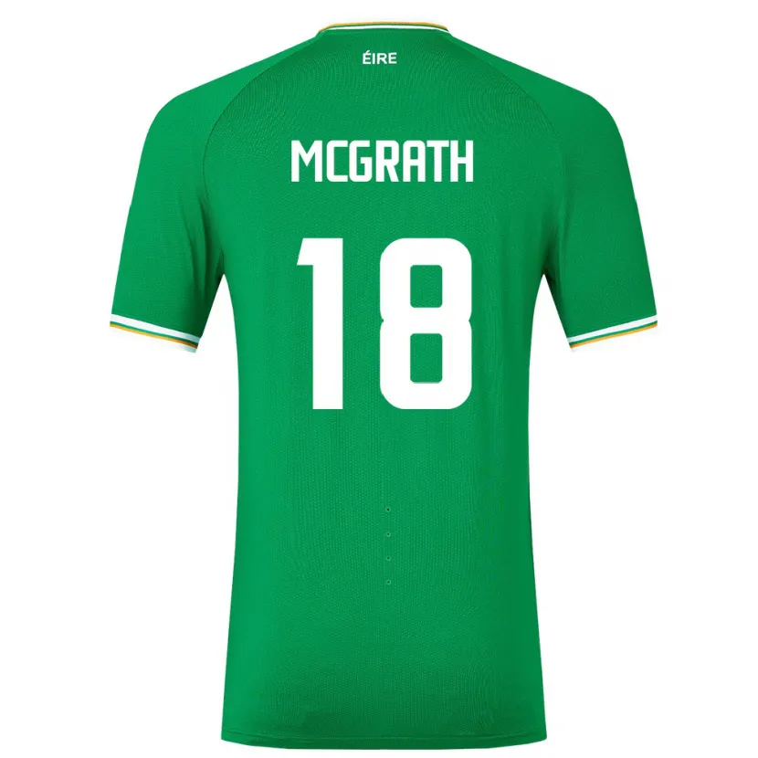 Danxen Børn Irland Jamie Mcgrath #18 Grøn Hjemmebane Spillertrøjer 24-26 Trøje T-Shirt