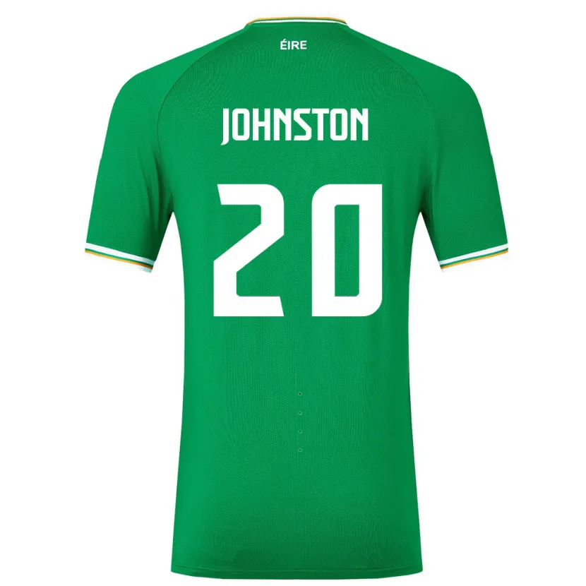 Danxen Børn Irland Mikey Johnston #20 Grøn Hjemmebane Spillertrøjer 24-26 Trøje T-Shirt