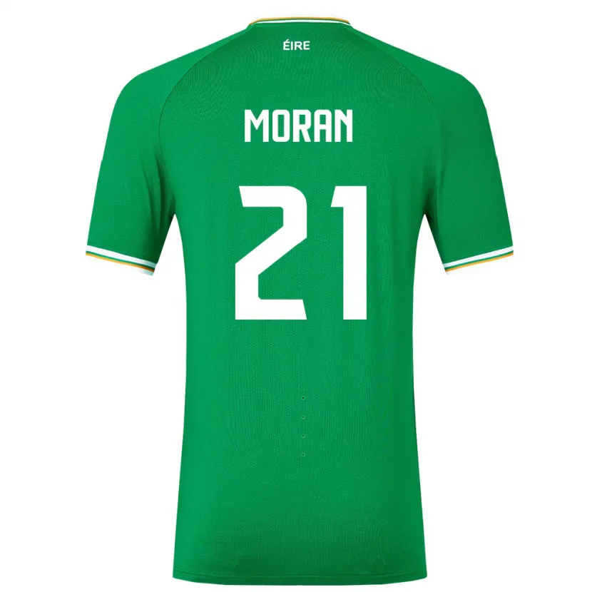 Danxen Børn Irland Andy Moran #21 Grøn Hjemmebane Spillertrøjer 24-26 Trøje T-Shirt