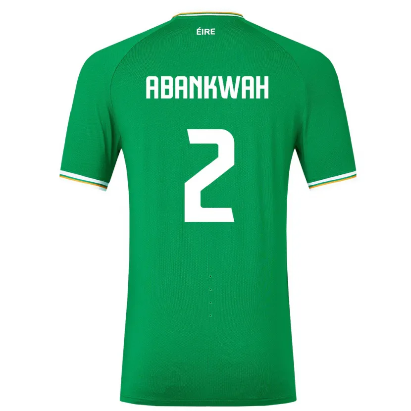 Danxen Børn Irland James Abankwah #2 Grøn Hjemmebane Spillertrøjer 24-26 Trøje T-Shirt