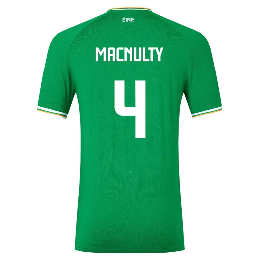 Danxen Børn Irland Anselmo García Macnulty #4 Grøn Hjemmebane Spillertrøjer 24-26 Trøje T-Shirt