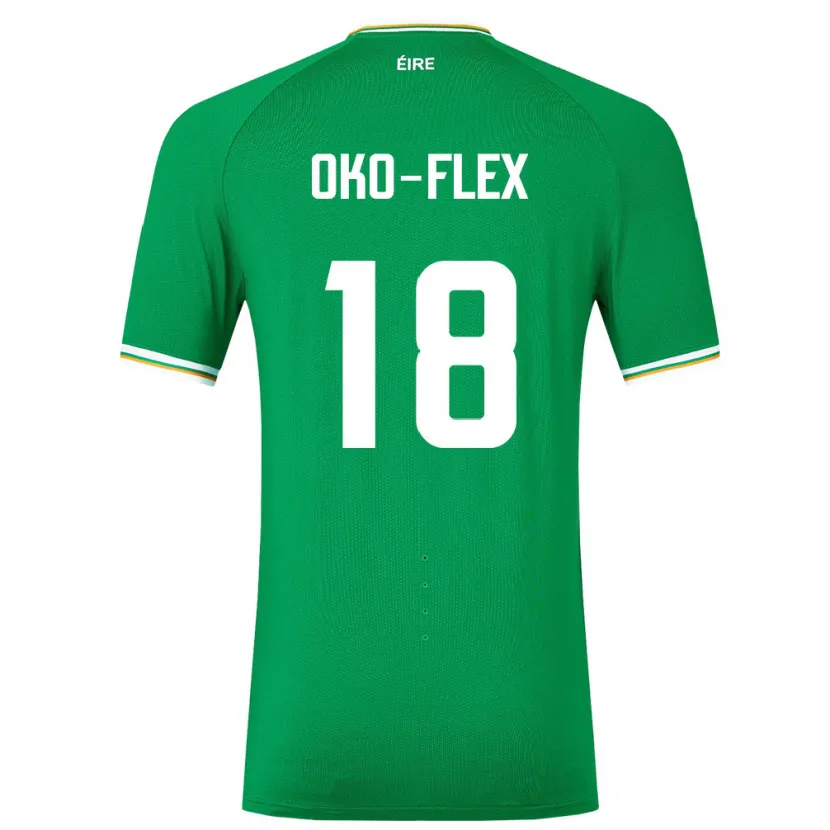 Danxen Børn Irland Armstrong Oko-Flex #18 Grøn Hjemmebane Spillertrøjer 24-26 Trøje T-Shirt