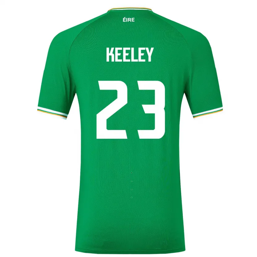 Danxen Børn Irland Josh Keeley #23 Grøn Hjemmebane Spillertrøjer 24-26 Trøje T-Shirt