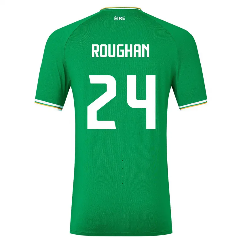 Danxen Børn Irland Sean Roughan #24 Grøn Hjemmebane Spillertrøjer 24-26 Trøje T-Shirt