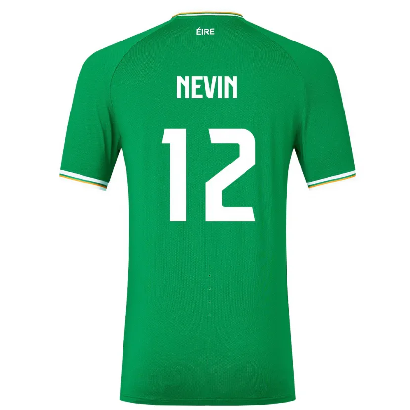 Danxen Børn Irland Harry Nevin #12 Grøn Hjemmebane Spillertrøjer 24-26 Trøje T-Shirt