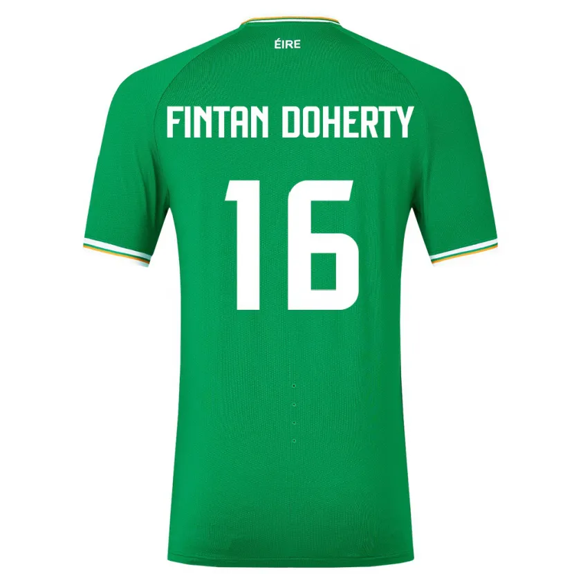 Danxen Børn Irland Fintan Doherty #16 Grøn Hjemmebane Spillertrøjer 24-26 Trøje T-Shirt