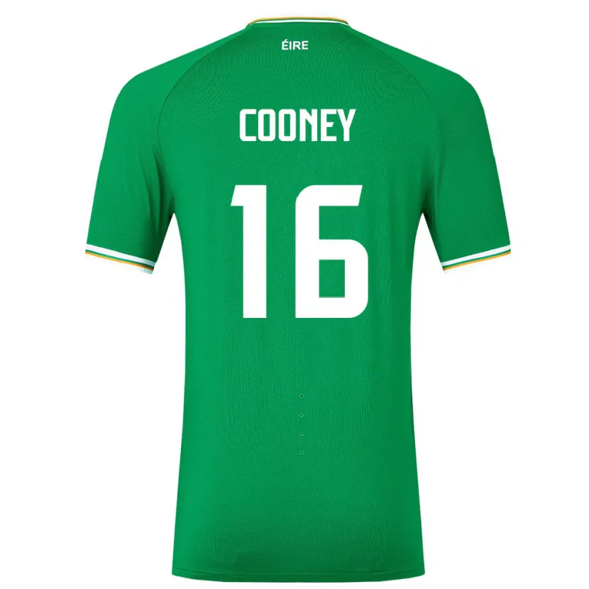 Danxen Børn Irland Oisin Cooney #16 Grøn Hjemmebane Spillertrøjer 24-26 Trøje T-Shirt