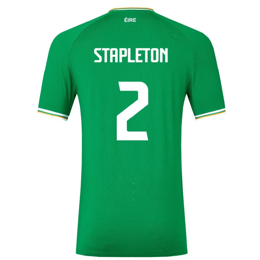 Danxen Børn Irland Jessie Stapleton #2 Grøn Hjemmebane Spillertrøjer 24-26 Trøje T-Shirt