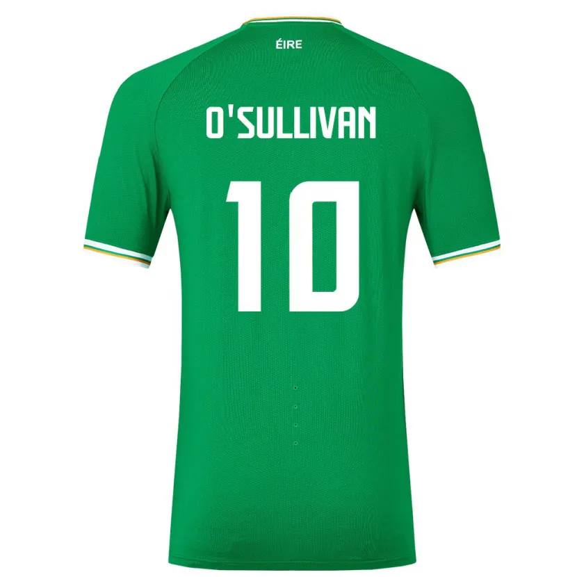 Danxen Børn Irland Denise O'sullivan #10 Grøn Hjemmebane Spillertrøjer 24-26 Trøje T-Shirt