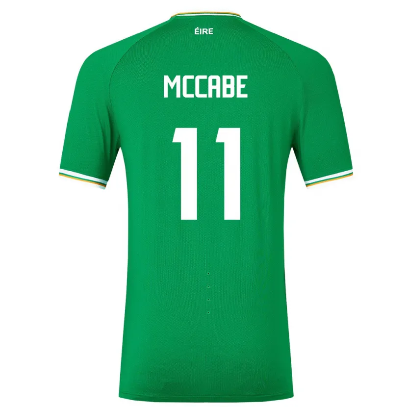 Danxen Børn Irland Katie Mccabe #11 Grøn Hjemmebane Spillertrøjer 24-26 Trøje T-Shirt