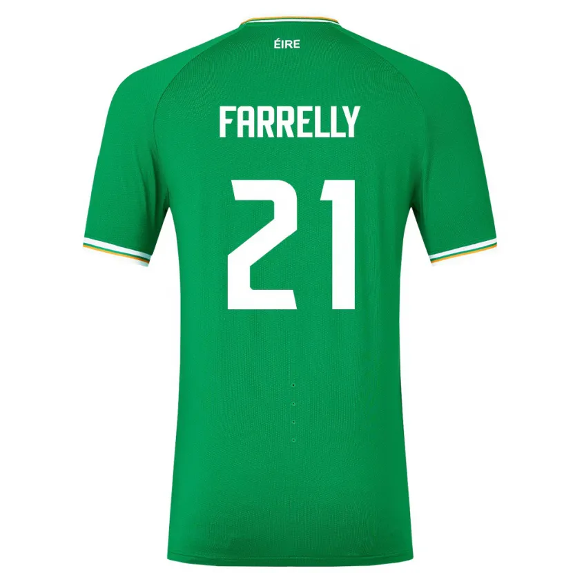 Danxen Børn Irland Sinead Farrelly #21 Grøn Hjemmebane Spillertrøjer 24-26 Trøje T-Shirt