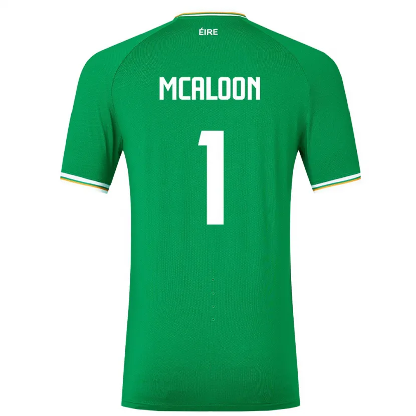 Danxen Børn Irland Naoisha Mcaloon #1 Grøn Hjemmebane Spillertrøjer 24-26 Trøje T-Shirt