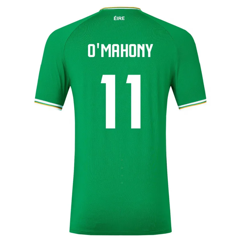 Danxen Børn Irland Éabha O'mahony #11 Grøn Hjemmebane Spillertrøjer 24-26 Trøje T-Shirt