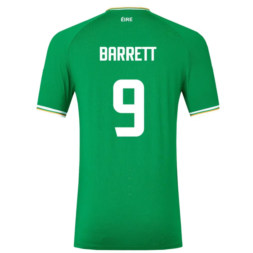 Danxen Børn Irland Amber Barrett #9 Grøn Hjemmebane Spillertrøjer 24-26 Trøje T-Shirt