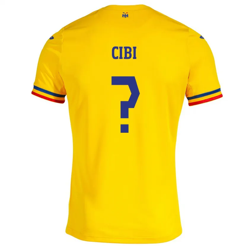 Danxen Børn Rumænien Fabiano Cibi #0 Gul Hjemmebane Spillertrøjer 24-26 Trøje T-Shirt