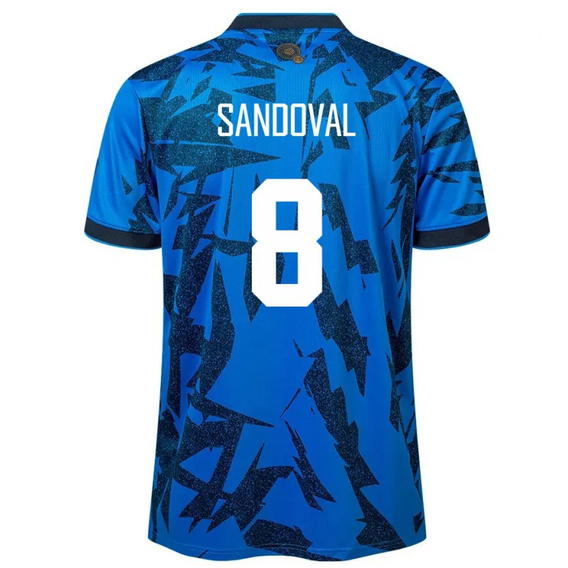 Danxen Børn El Salvador Emerson Sandoval #8 Blå Hjemmebane Spillertrøjer 24-26 Trøje T-Shirt