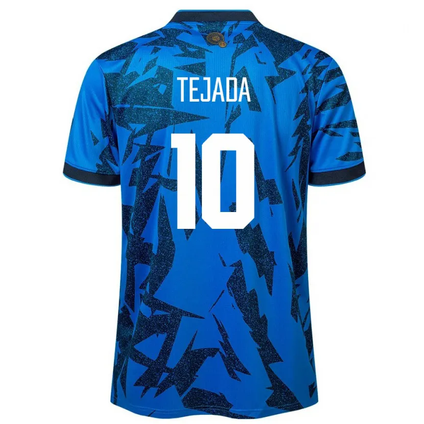 Danxen Børn El Salvador Rafael Tejada #10 Blå Hjemmebane Spillertrøjer 24-26 Trøje T-Shirt