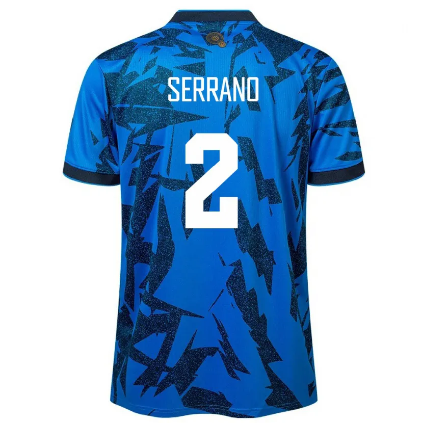 Danxen Børn El Salvador Alejandro Serrano #2 Blå Hjemmebane Spillertrøjer 24-26 Trøje T-Shirt