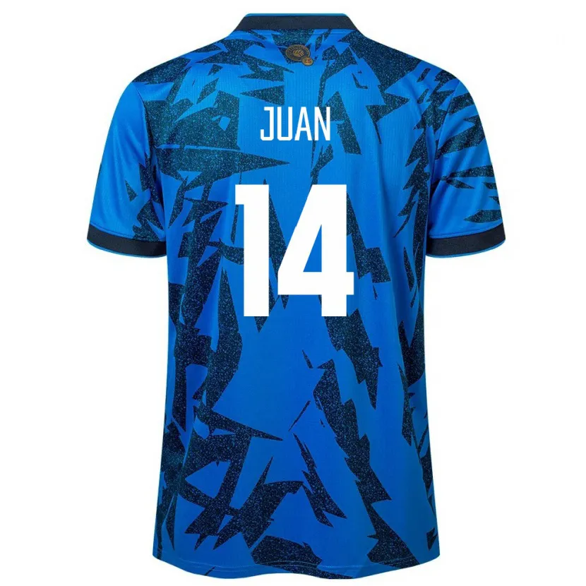 Danxen Børn El Salvador Juan Sánchez #14 Blå Hjemmebane Spillertrøjer 24-26 Trøje T-Shirt