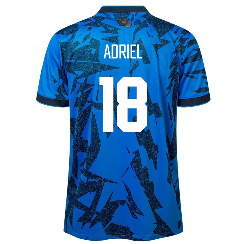 Danxen Børn El Salvador Adriel Martínez #18 Blå Hjemmebane Spillertrøjer 24-26 Trøje T-Shirt