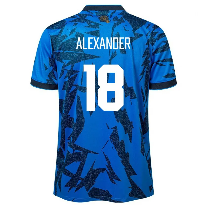 Danxen Børn El Salvador Alexander Aguilar #18 Blå Hjemmebane Spillertrøjer 24-26 Trøje T-Shirt