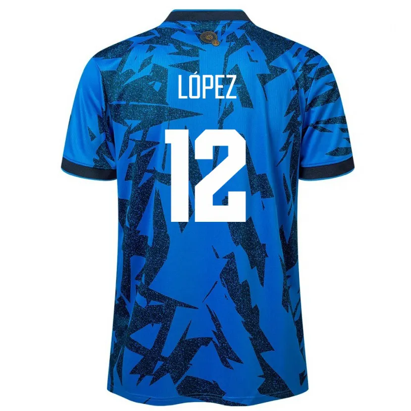 Danxen Børn El Salvador Abigaíl López #12 Blå Hjemmebane Spillertrøjer 24-26 Trøje T-Shirt