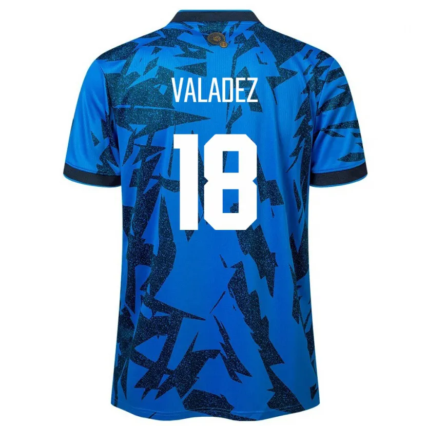 Danxen Børn El Salvador Samantha Valadez #18 Blå Hjemmebane Spillertrøjer 24-26 Trøje T-Shirt