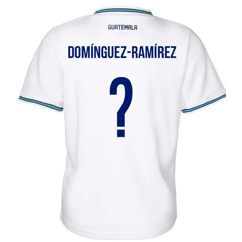 Danxen Børn Guatemala Marco Domínguez-Ramírez #0 Hvid Hjemmebane Spillertrøjer 24-26 Trøje T-Shirt