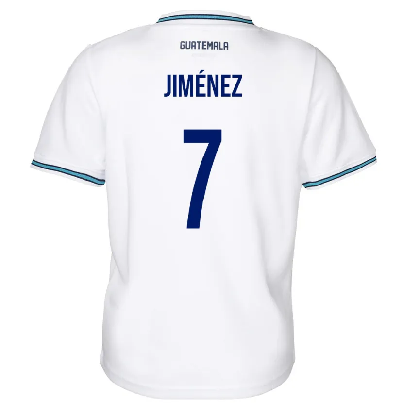 Danxen Børn Guatemala Cristian Jiménez #7 Hvid Hjemmebane Spillertrøjer 24-26 Trøje T-Shirt