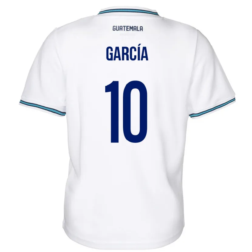 Danxen Børn Guatemala Gabriel García #10 Hvid Hjemmebane Spillertrøjer 24-26 Trøje T-Shirt