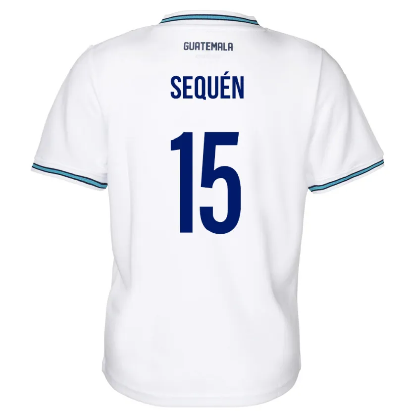 Danxen Børn Guatemala Marlon Sequén #15 Hvid Hjemmebane Spillertrøjer 24-26 Trøje T-Shirt