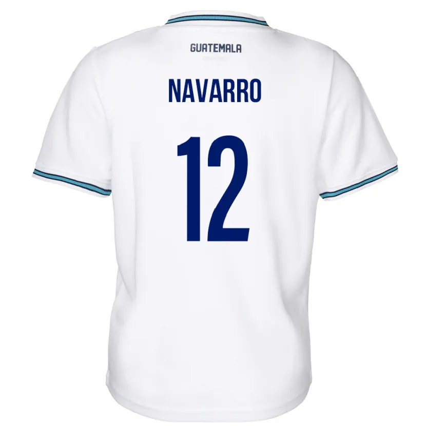 Danxen Børn Guatemala Kenderson Navarro #12 Hvid Hjemmebane Spillertrøjer 24-26 Trøje T-Shirt