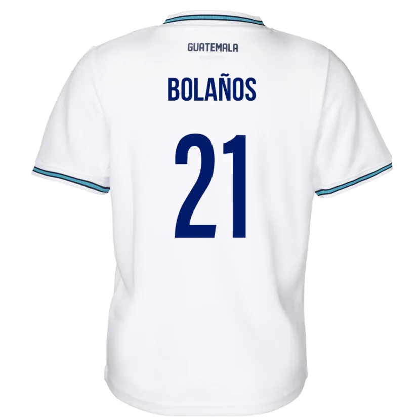 Danxen Børn Guatemala Diego Bolaños #21 Hvid Hjemmebane Spillertrøjer 24-26 Trøje T-Shirt