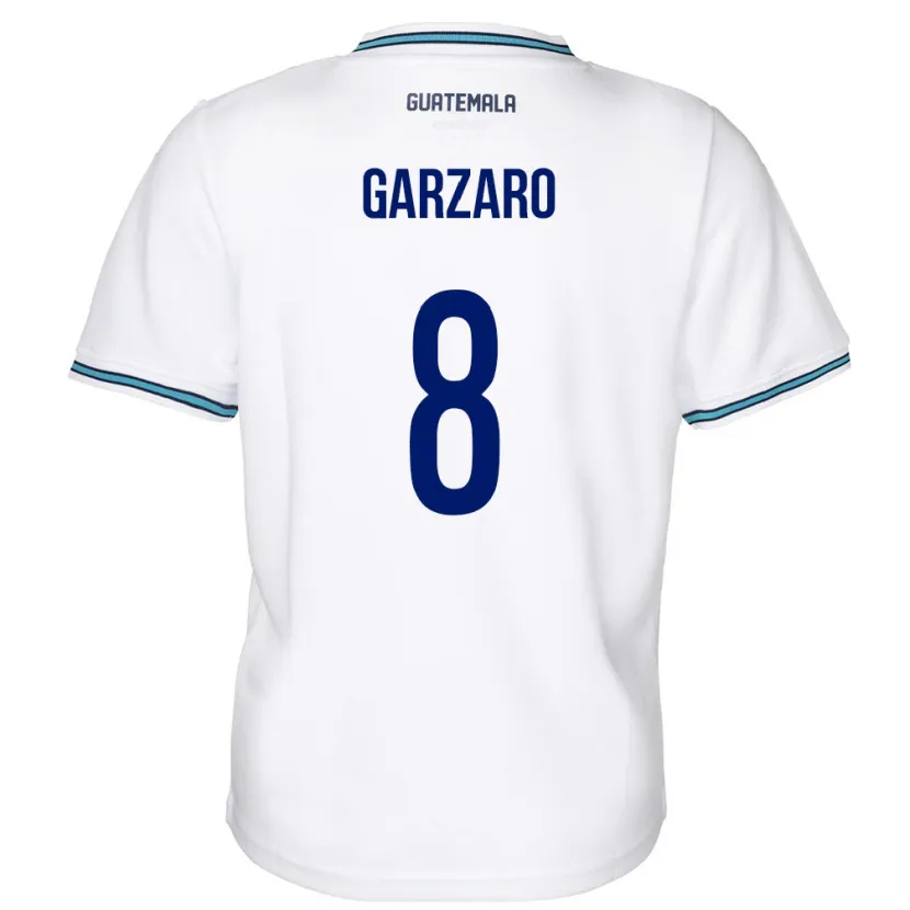 Danxen Børn Guatemala Santiago Garzaro #8 Hvid Hjemmebane Spillertrøjer 24-26 Trøje T-Shirt