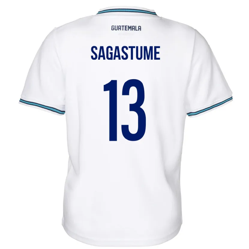 Danxen Børn Guatemala Selvin Sagastume #13 Hvid Hjemmebane Spillertrøjer 24-26 Trøje T-Shirt