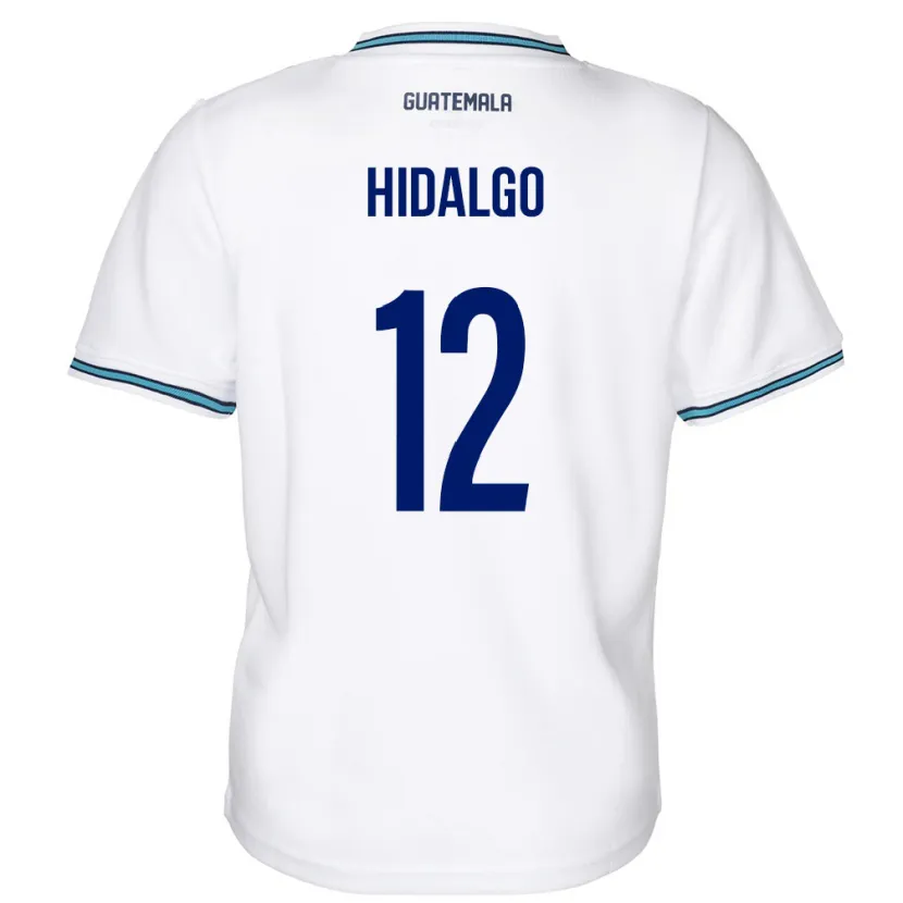 Danxen Børn Guatemala Angie Hidalgo #12 Hvid Hjemmebane Spillertrøjer 24-26 Trøje T-Shirt