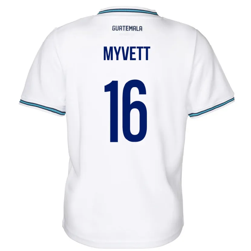 Danxen Børn Guatemala Jemery Myvett #16 Hvid Hjemmebane Spillertrøjer 24-26 Trøje T-Shirt