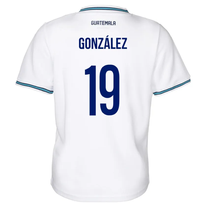 Danxen Børn Guatemala Karen González #19 Hvid Hjemmebane Spillertrøjer 24-26 Trøje T-Shirt