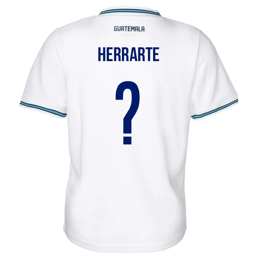 Danxen Børn Guatemala María Herrarte #0 Hvid Hjemmebane Spillertrøjer 24-26 Trøje T-Shirt