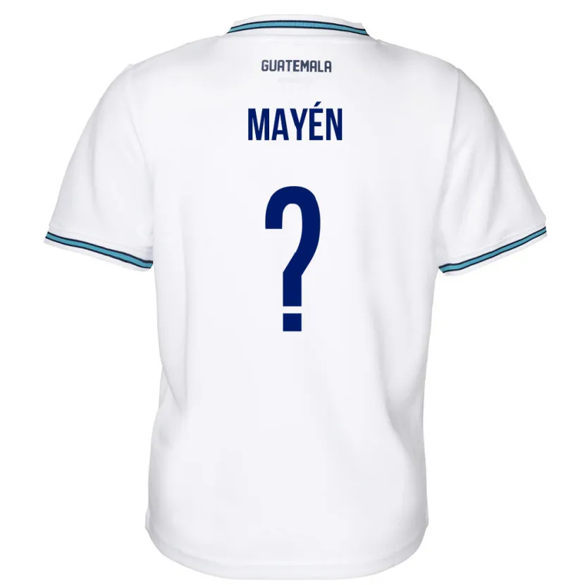 Danxen Børn Guatemala Kellin Mayén #0 Hvid Hjemmebane Spillertrøjer 24-26 Trøje T-Shirt